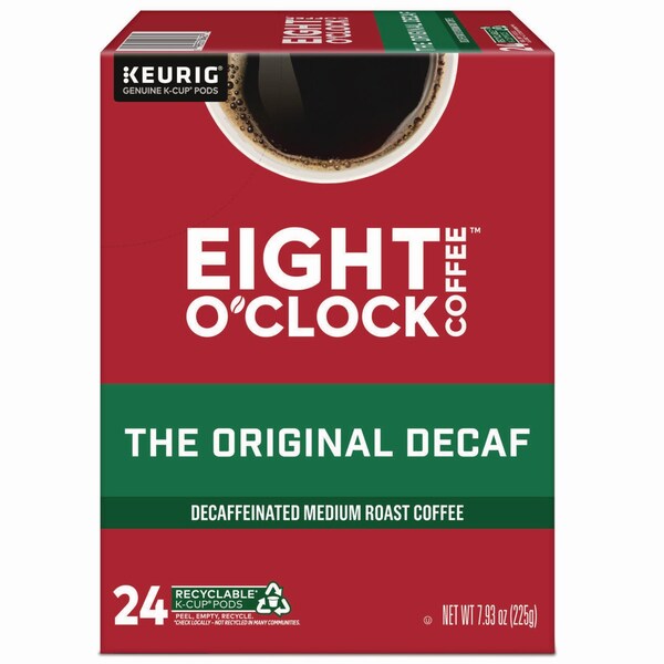 Eight Oclock Decaffeinated Coffee, Original Decaf, K-Cup, Decaffeinated Coffee, 0.88 lbs, 24 PK 6425 - main